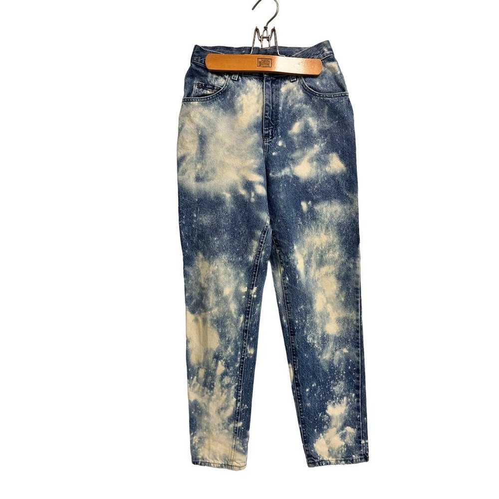 Lee Original 27" Waist Measurment Classic Blue High Waist Mom Jeans Bleached